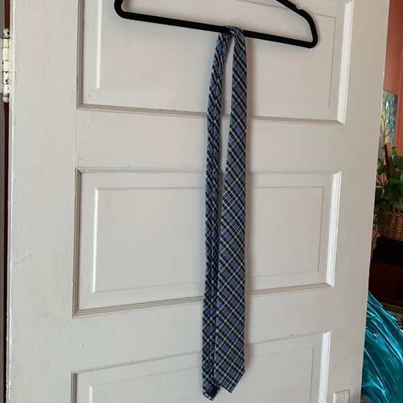 NWOT US Polo Association blue & white plaid tie - Picture 2 of 5